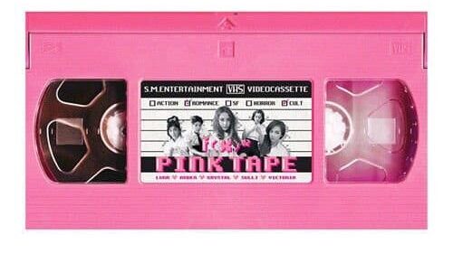 Physical Album Pink Tape by F(x) shaped like a VHS